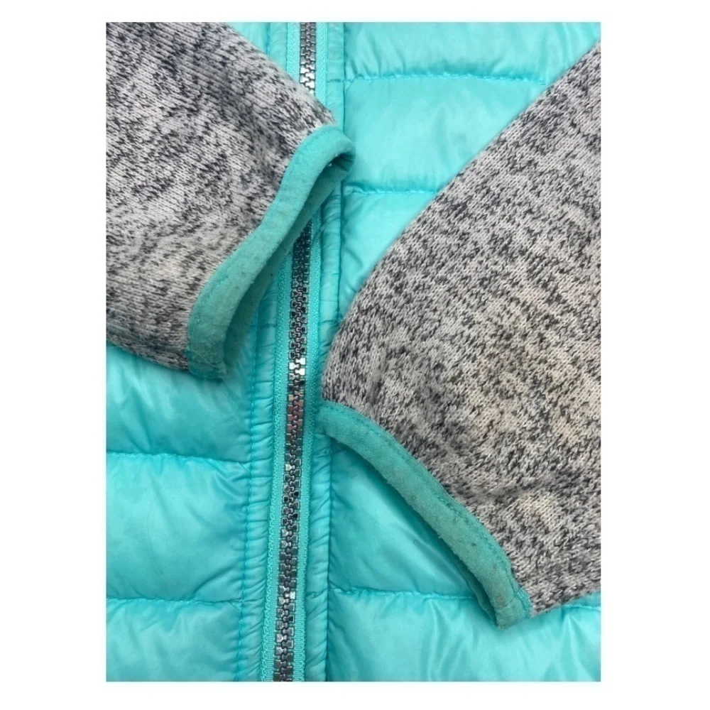 Free Country Mid-Weight Hybrid Down Jacket Turquoise/Grey Sz L